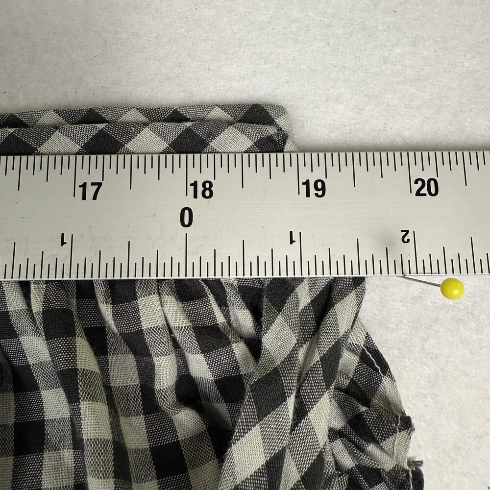 Vintage 60s MARY QUANT Penneys Maxi Wrap Skirt Gingham Ruffle Prairie Black Sz S - Picture 7 of 15